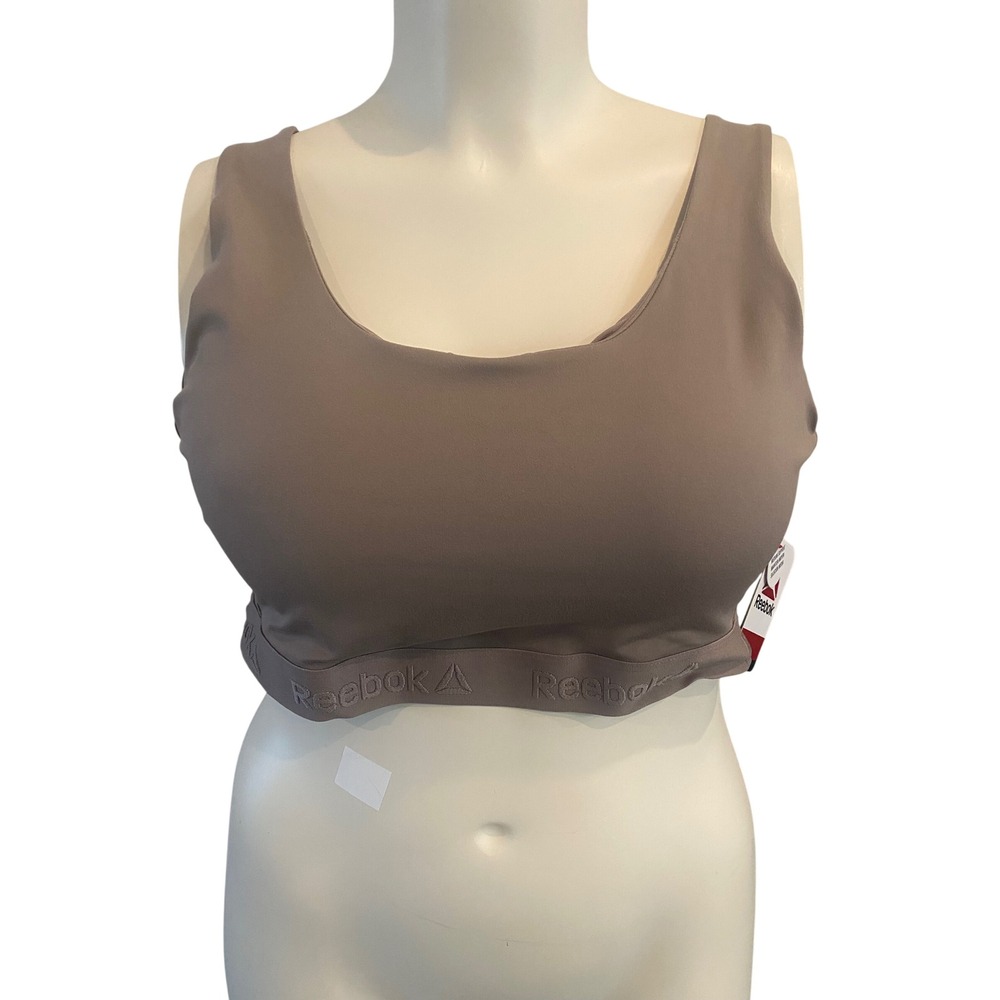 Reebok Core Sports Bra Driftwood Brown Medium Support RBK-DRY XXL RDW261BR03027